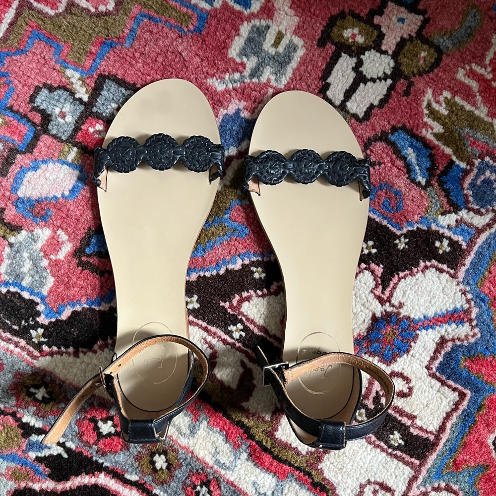 Jack Rogers black sandal flat, 8.5